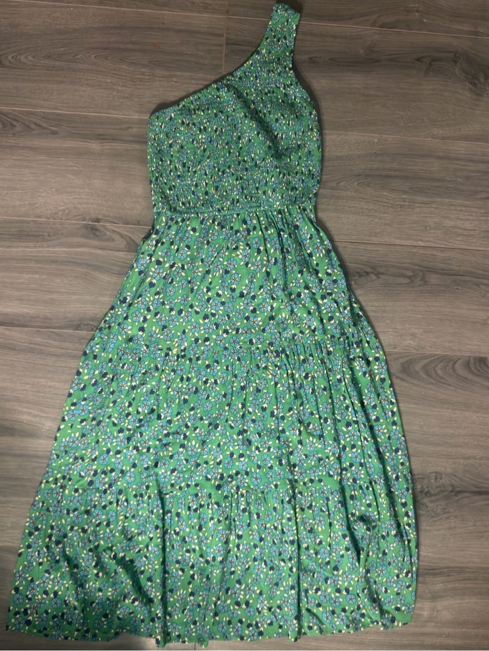 Zesica Pleated Green Floral Maxi Skirt - Women - Picture 1 of 3